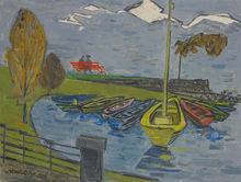 Locarno im November, 1974, Öl auf Leinwand, 60 x 80 cm