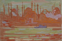 Erinnerung an Istanbul, 1959, Öl auf Leinwand, 40 x 60 cm