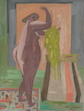 Albert Rüegg, Gegenlicht, 1956, Öl auf Leinwand, 80 x 60 cm