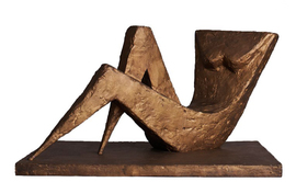 Melanie Rüegg-Leuthold, «Liegender Torso», 1978, Bronze, 39 × 73 × 55 cm
