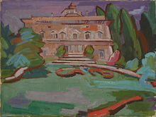 Stadtpark Lugano, 1944, Öl auf Leinwand, 60 x 80 cm