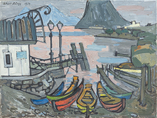 Albert Rüegg, «Am Quai von Lugano»
1959, Öl auf Leinwand, 60 x 80 cm