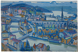 Albert Rüegg, «Zürich», 1948, Öl auf Leinwand
80 x 120 cm