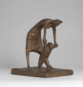 Melanie Rüegg-Leuthold, Mutter und Kind I (Erste Schritte), 1963, Bronze, 20 x 15 x 8 cm