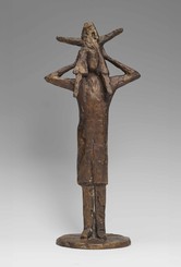 Melanie Rüegg-Leuthold, Vater und Kind, 1977, Bronze, 36 x 16 x 6 cm