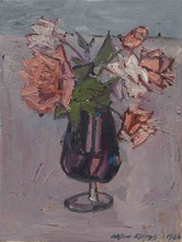 Albert Rüegg, Rosen, 1964, Öl auf Leinwand, 60 x 45 cm