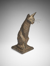 Melanie Rüegg-Leuthold, Serval, 1965, Bronze, 42 x 19 cm, Foto: Michael Sieber